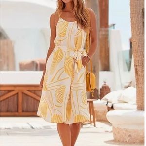 Lascana Printed Tie Belt Dress